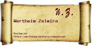 Wertheim Zelmira névjegykártya